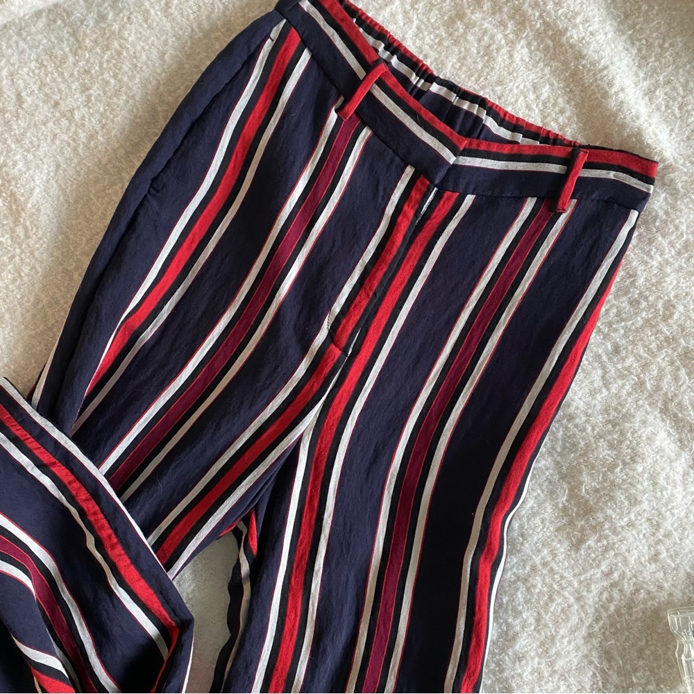 Striped Navy and Red Pants
